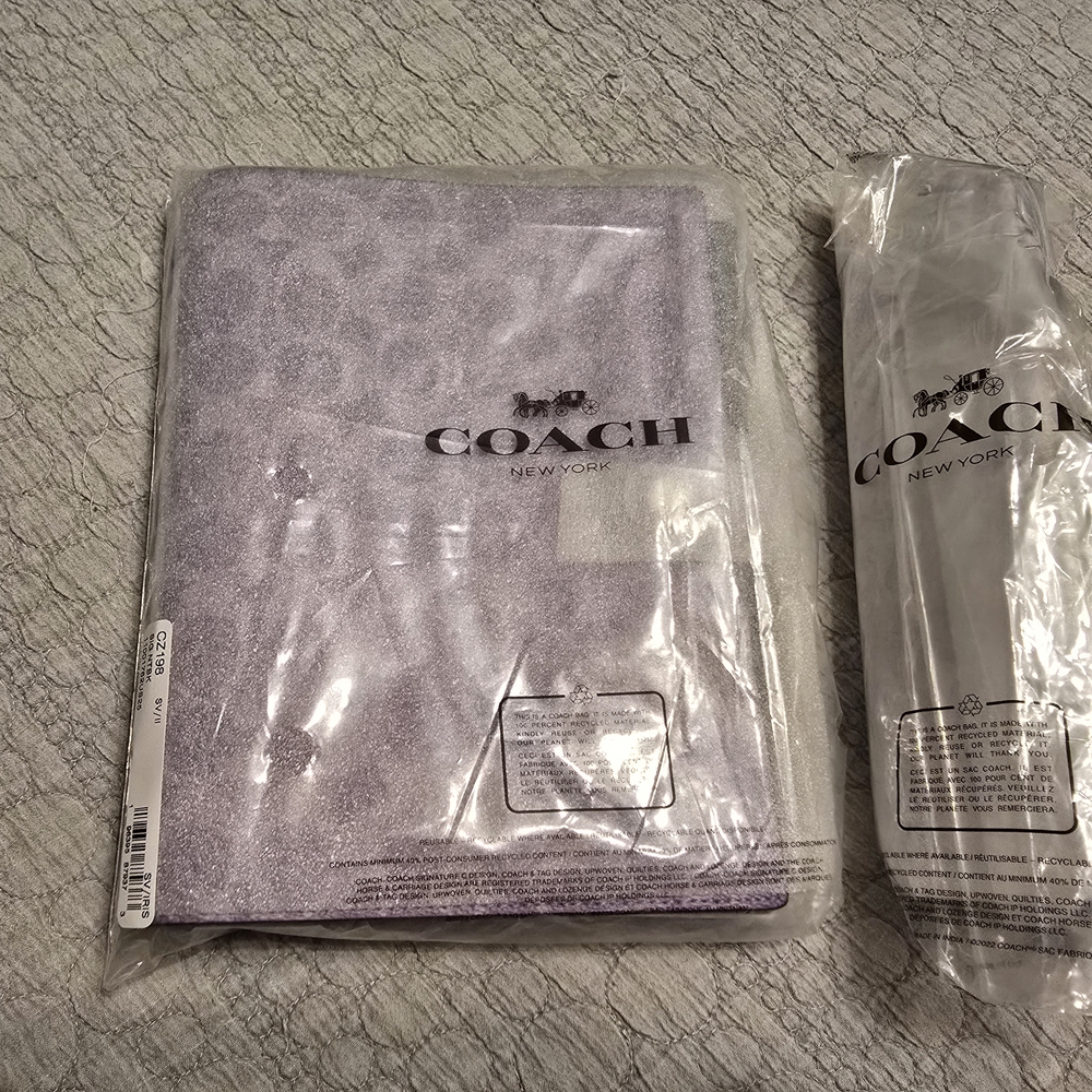 NWT Coach Notebook and Pencil Case PURPLE IRIS - Picture 4 of 4
